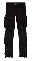 Front View of the Valabasas "CLIFF JUMP" BLACK WASHED SKINNY Jeans