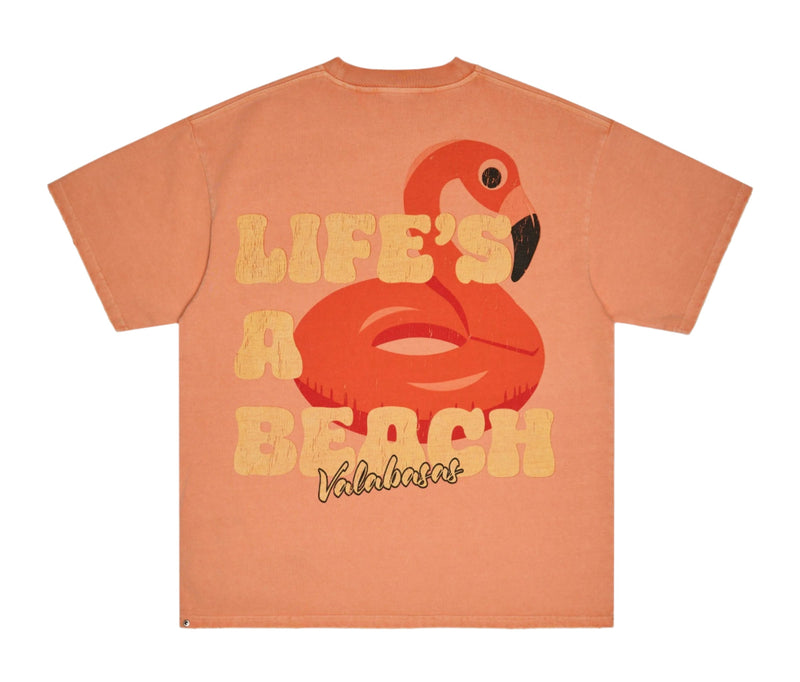 Back View of the Valabasas "LIFES A BEACH" TEE