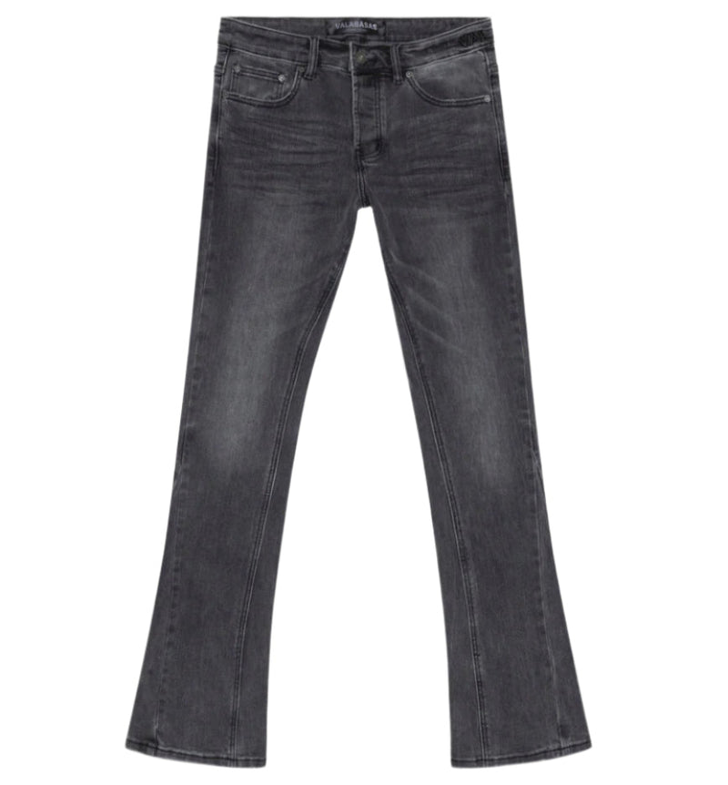 Front View of the Valabasas Mr.Stacked-Grey Jeans