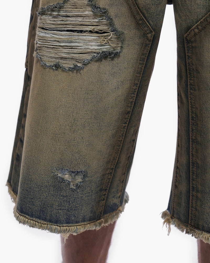 Valabasas "REVOLT" BAGGY DENIM SHORTS