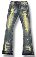 Front View of the Valabasas "TEARAWAY" DARK BLUE WASHED Jeans