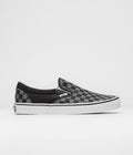 Vans Classic Slip-On Shoes in Black and Pewter Checkerboard