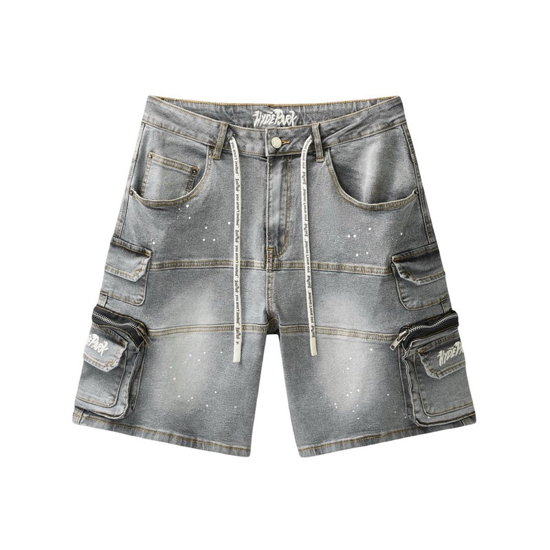 Velocity Cargo Denim Short - Grey