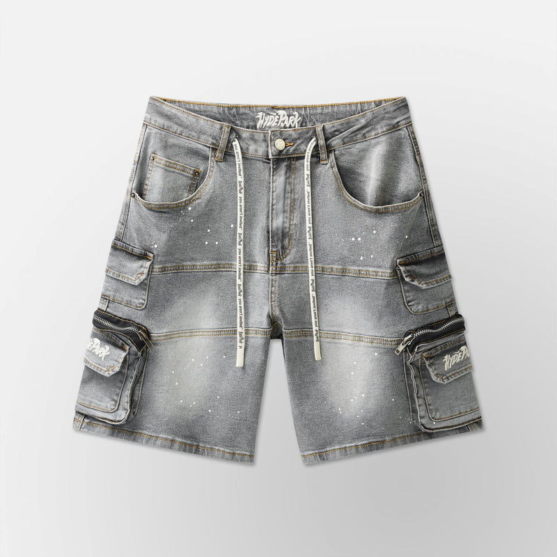 Velocity Cargo Denim Short - Grey