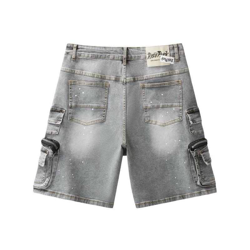Velocity Cargo Denim Short - Grey