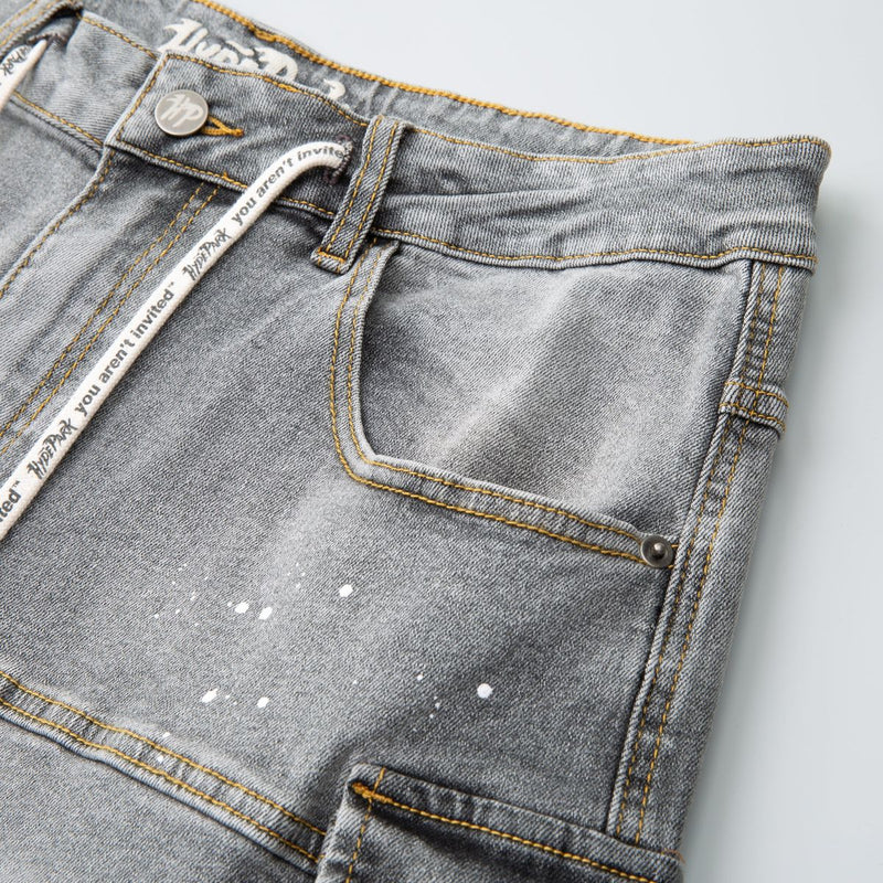 Velocity Cargo Denim Short - Grey