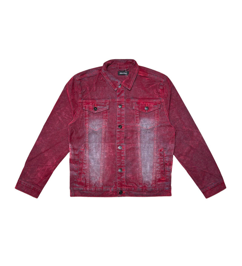 Vicious S / RED VELVET COATED DENIM JACKET