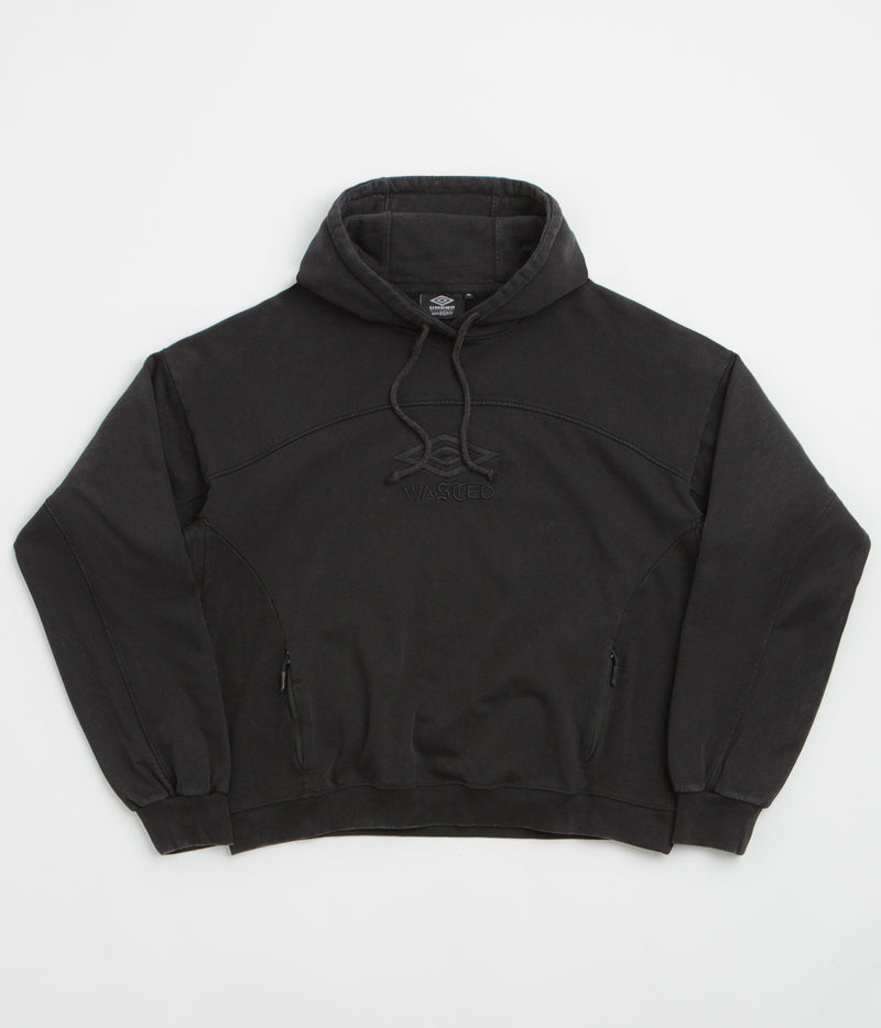 Wasted Paris x Umbro Boxy Hoodie in Faded Black
