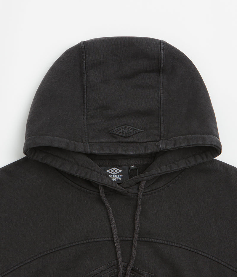 Wasted Paris x Umbro Boxy Hoodie in Faded Black