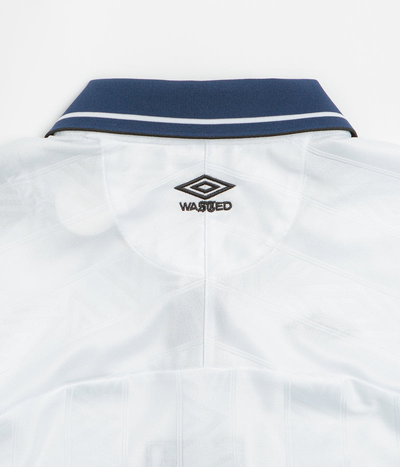 Wasted Paris x Umbro Football Jersey in White and Blue