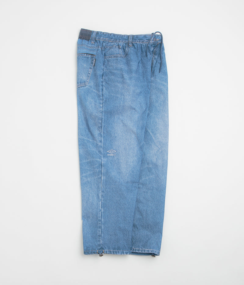 Wasted Paris x Umbro Trompe L'Oeil Overpants in Washed Blue
