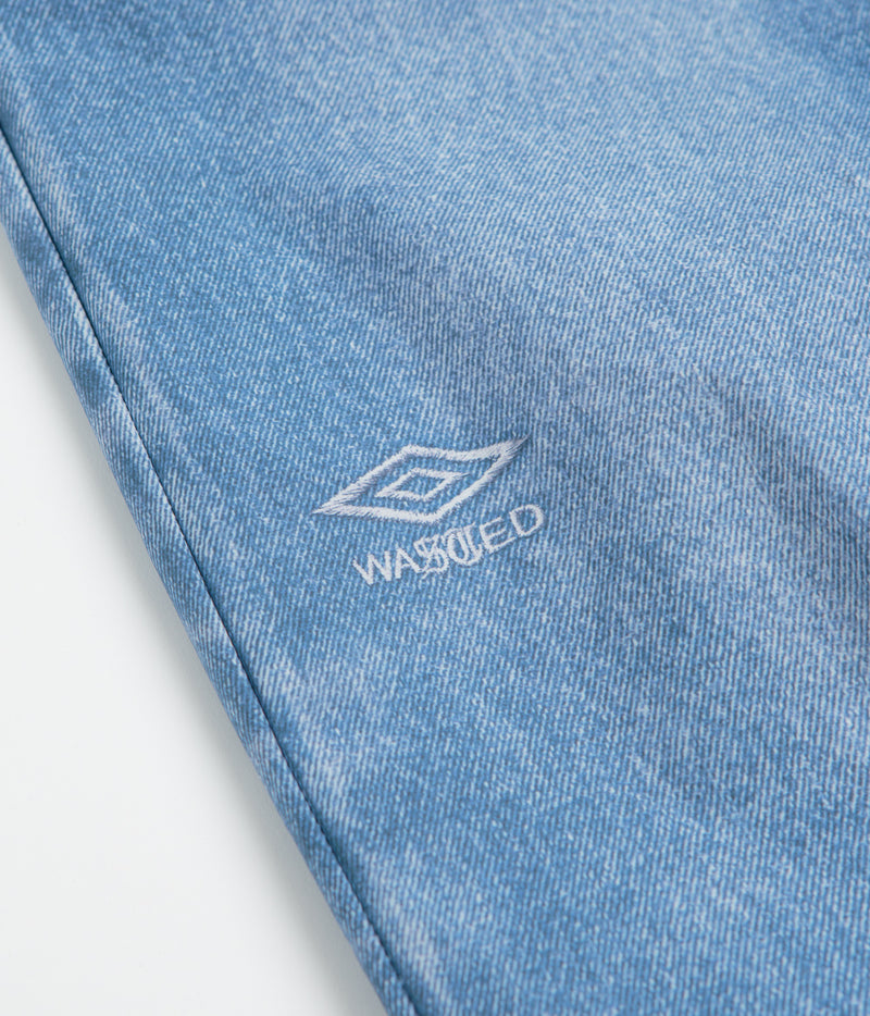 Wasted Paris x Umbro Trompe L'Oeil Overpants in Washed Blue