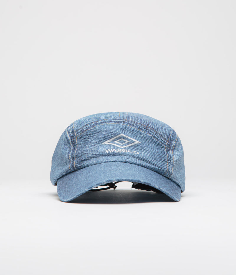 Wasted Paris x Umbro Trompe L'Oeil Track Cap in Washed Blue