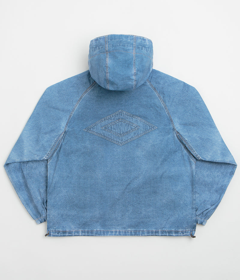 Wasted Paris x Umbro Trompe L'Oeil Windbreaker Jacket in Washed Blue
