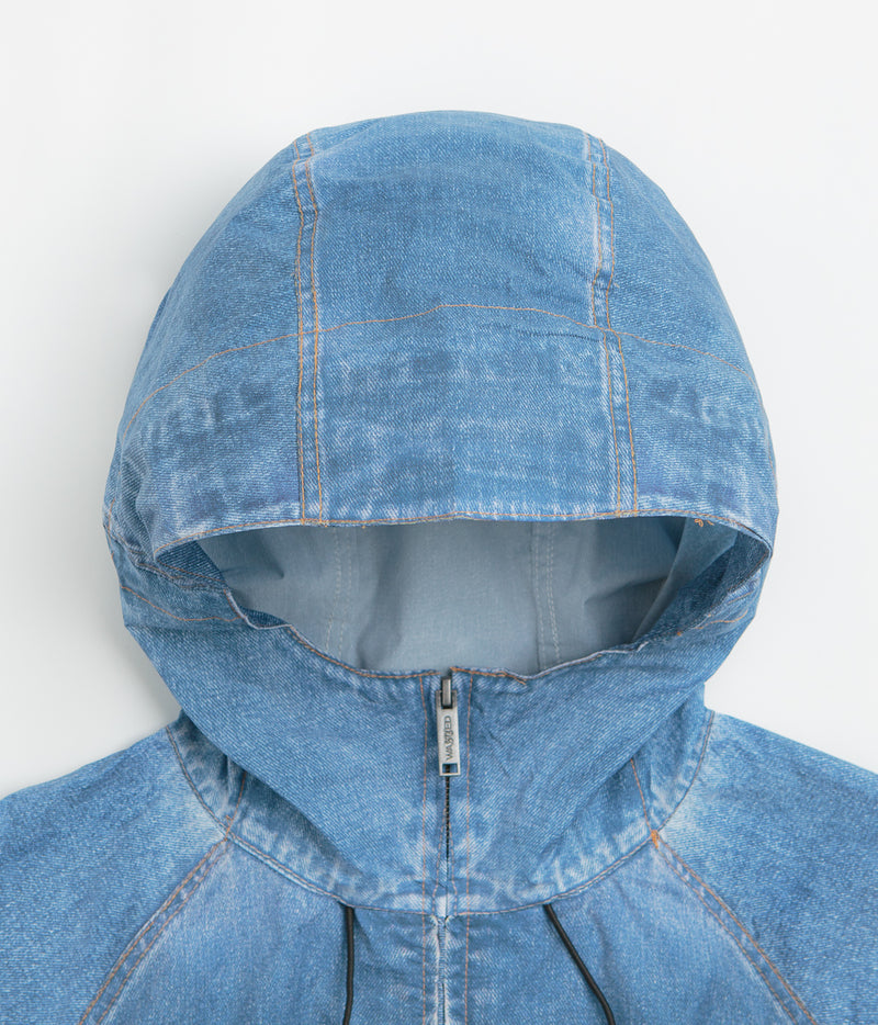 Wasted Paris x Umbro Trompe L'Oeil Windbreaker Jacket in Washed Blue