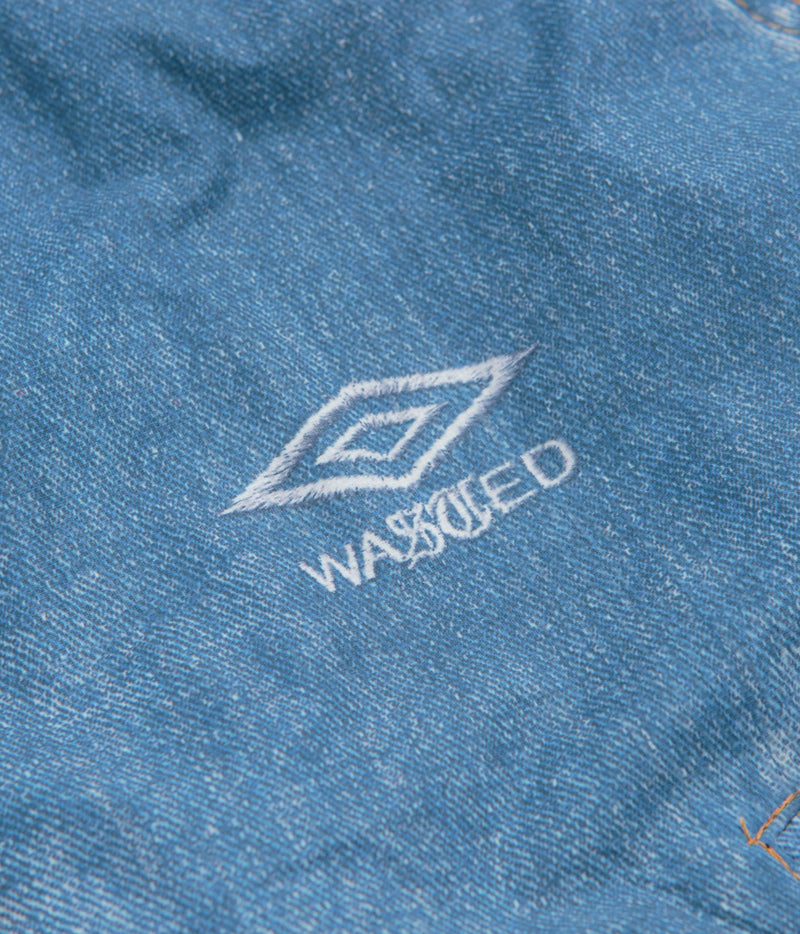 Wasted Paris x Umbro Trompe L'Oeil Windbreaker Jacket in Washed Blue