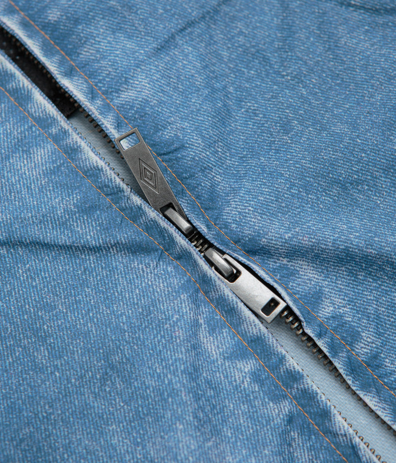 Wasted Paris x Umbro Trompe L'Oeil Windbreaker Jacket in Washed Blue