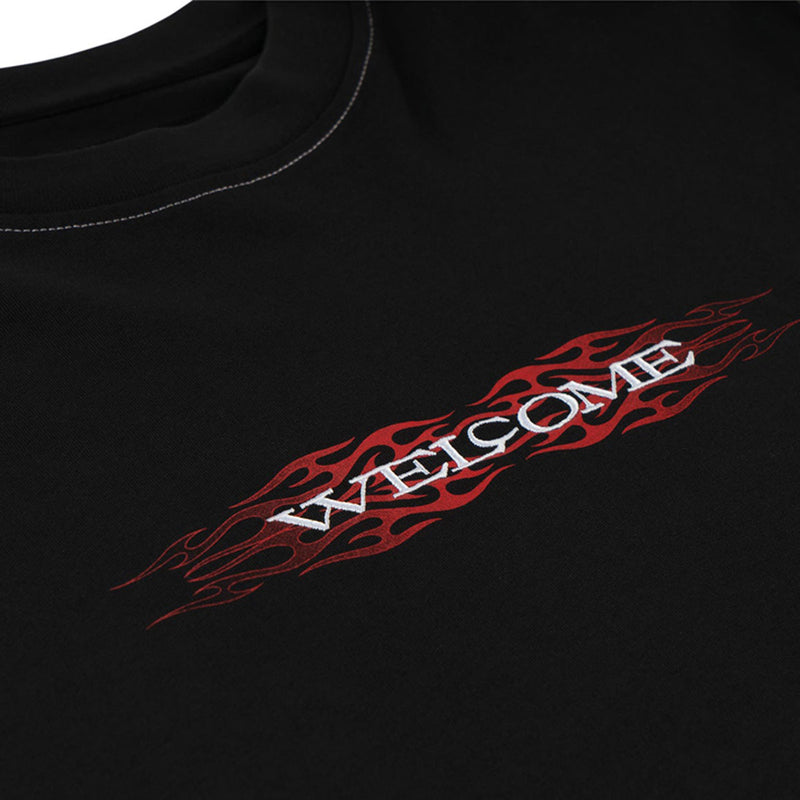 Welcome Brevity Layered Long Sleeve Knit T-Shirt - Black/White