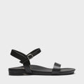 Sécra Willow black leather sandals