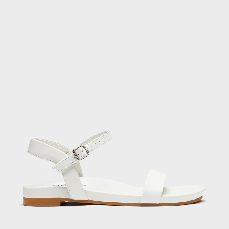 Sécra Willow white leather sandals