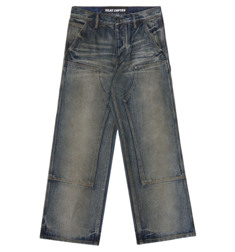 SILNT CHPTRS 29 / OIL WASHED "WISE" CARPENTER DENIM