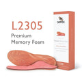 Women's Aetrex L2305 Premium Memory Foam Med/High Arch Orthotic with Metatarsal Pad