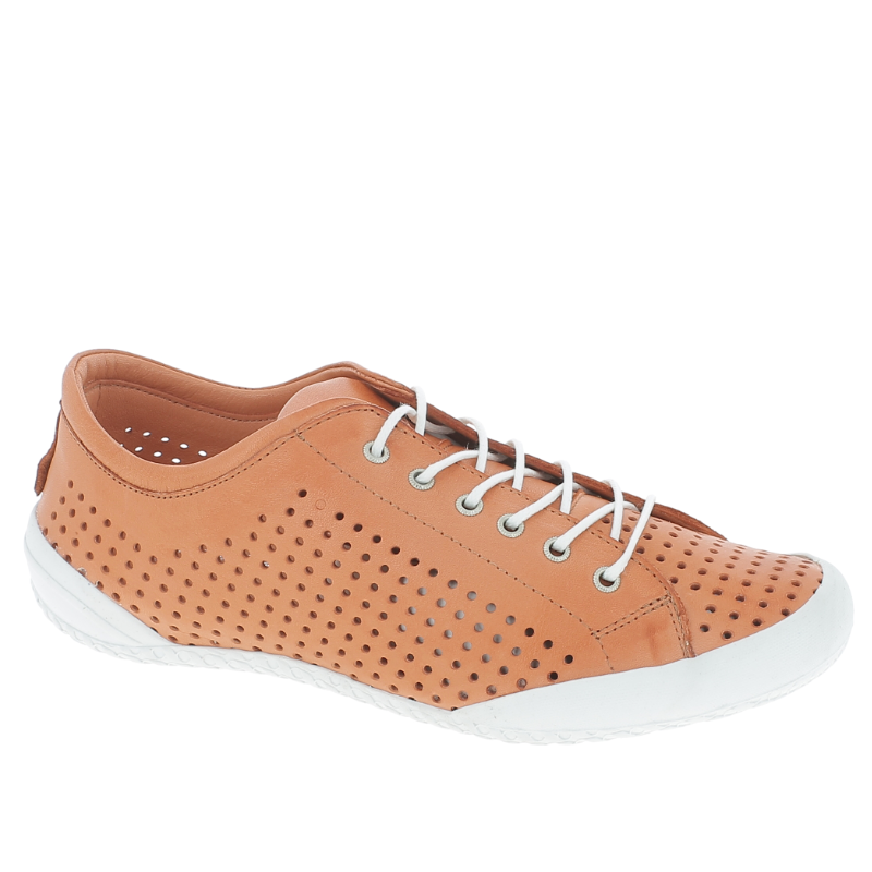 Women's Andrea Conti Sneaker Perf - Papaya
