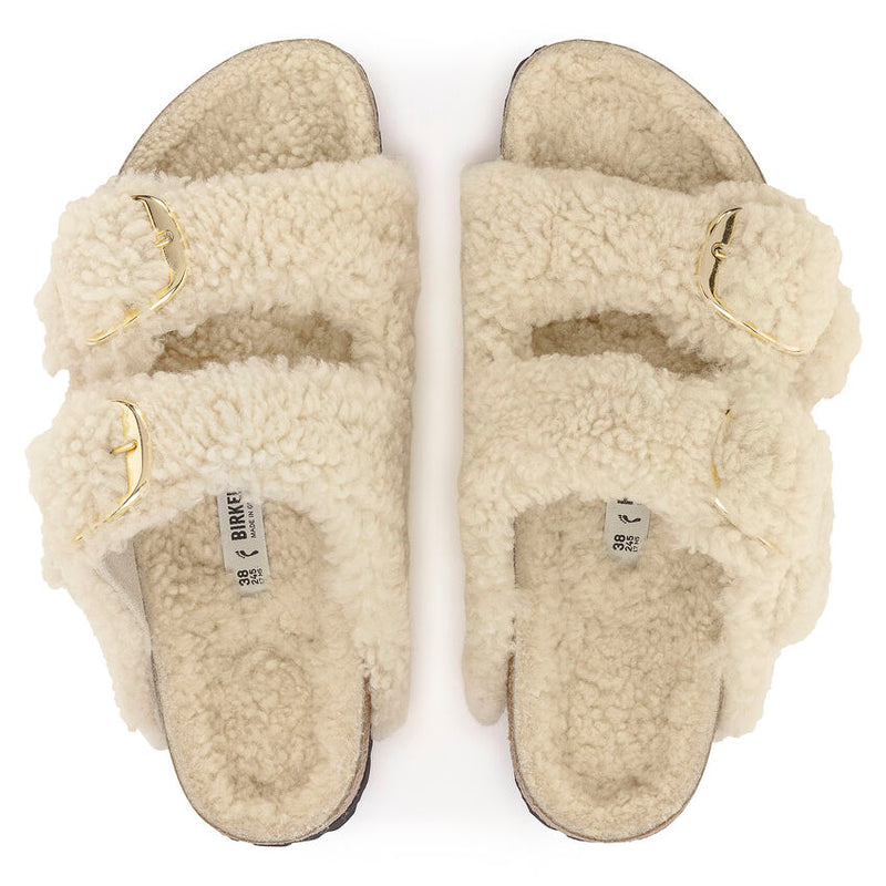 Women’s Birkenstock Arizona Big Buckle Shearling – Teddy Eggshell