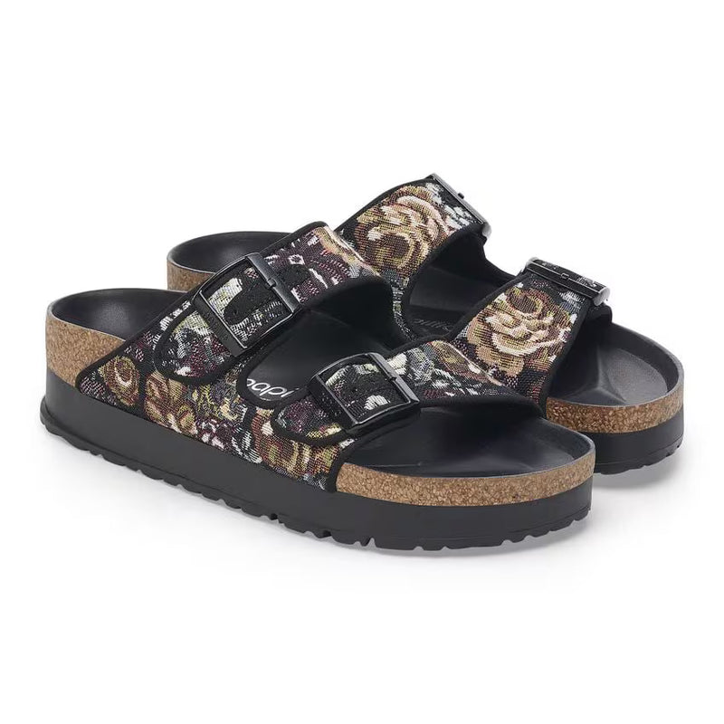 Women's Birkenstock Arizona Flex Platform - Brocade Black