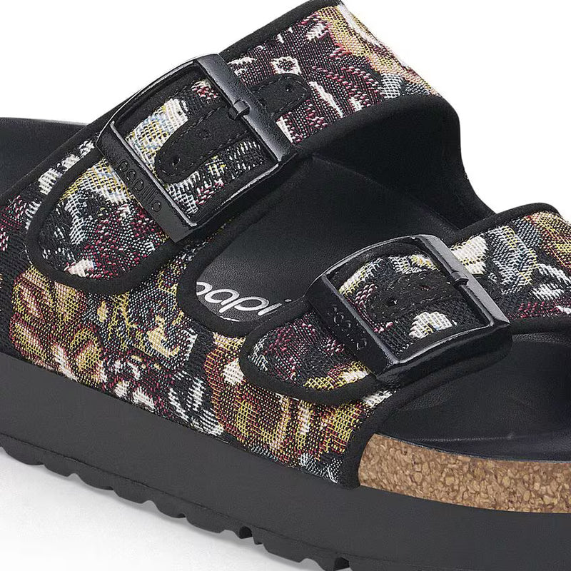 Women's Birkenstock Arizona Flex Platform - Brocade Black