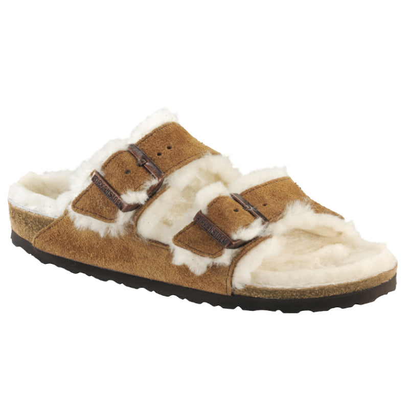 Women’s Birkenstock Arizona Shearling – Mink/Natural