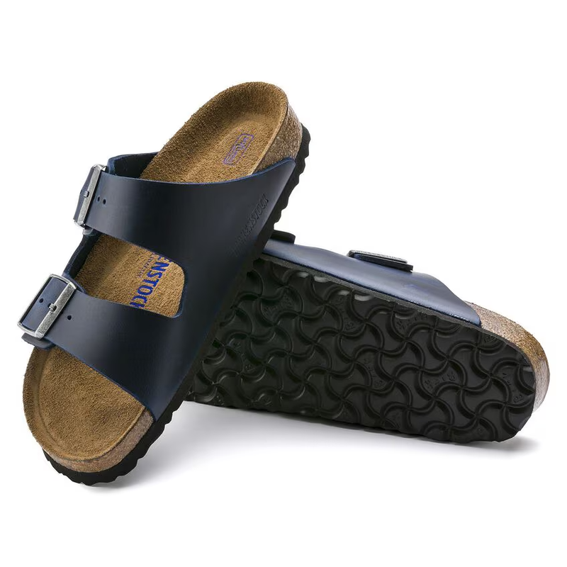 Women's Birkenstock Arizona Soft Footbed – Blue Oiled Leather