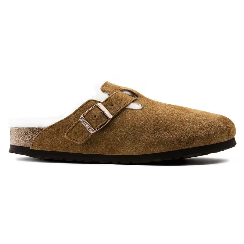 Women’s Birkenstock Boston Shearling – Mink/Natural