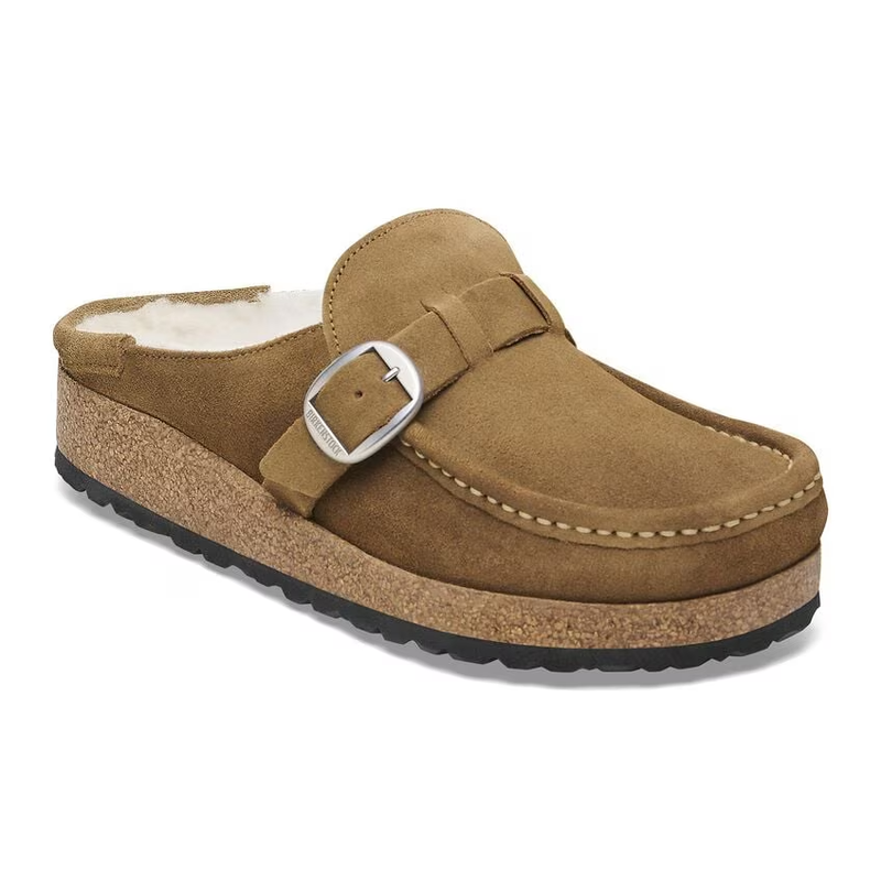 Women’s Birkenstock Buckley Shearling – Tea/Natural