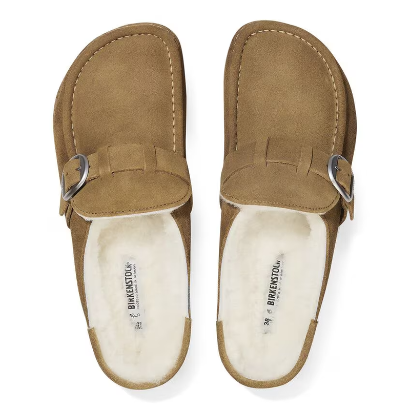 Women’s Birkenstock Buckley Shearling – Tea/Natural