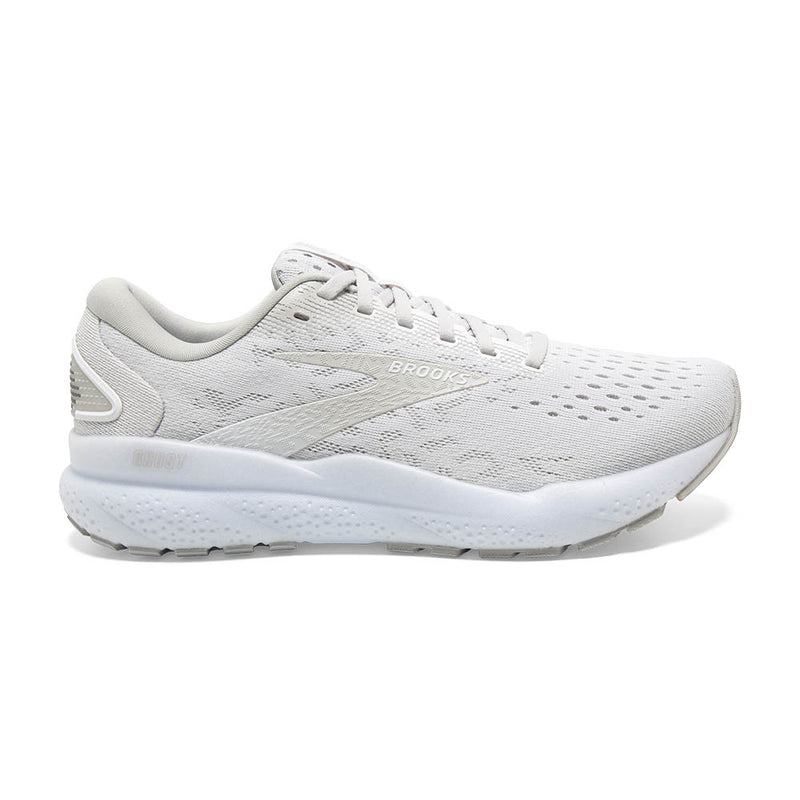 Women’s Brooks Ghost 16 – White/White/Grey