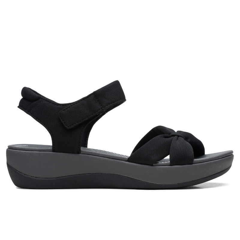 Women's Clarks Arla Shore - Black Textile