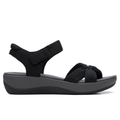 Women's Clarks Arla Shore - Black Textile