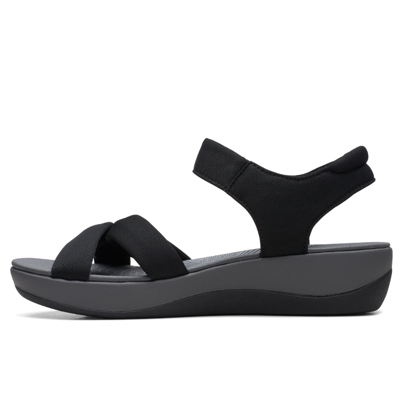 Women's Clarks Arla Shore - Black Textile