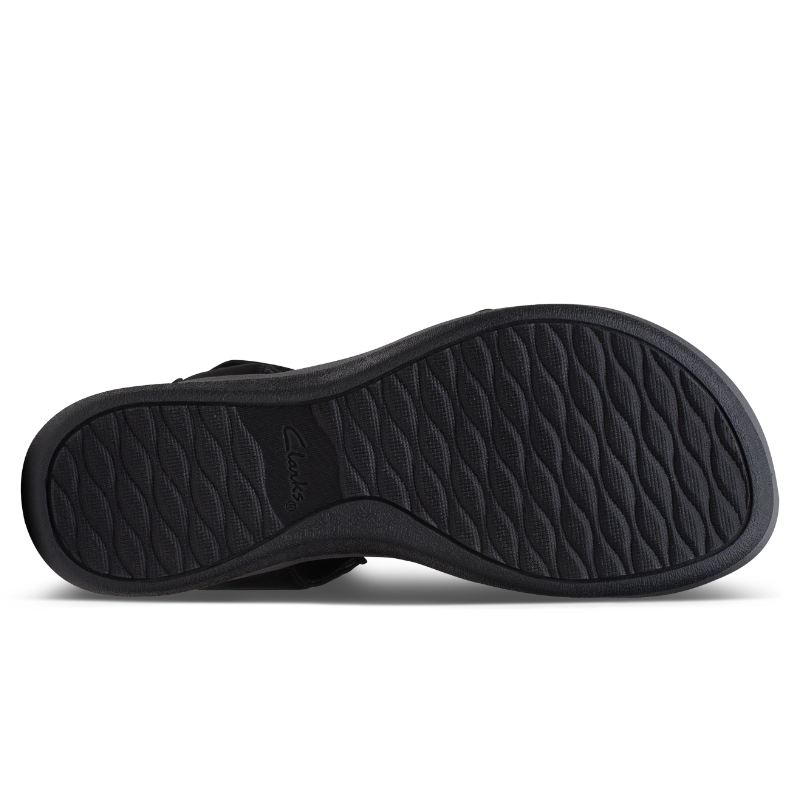 Women's Clarks Arla Shore - Black Textile