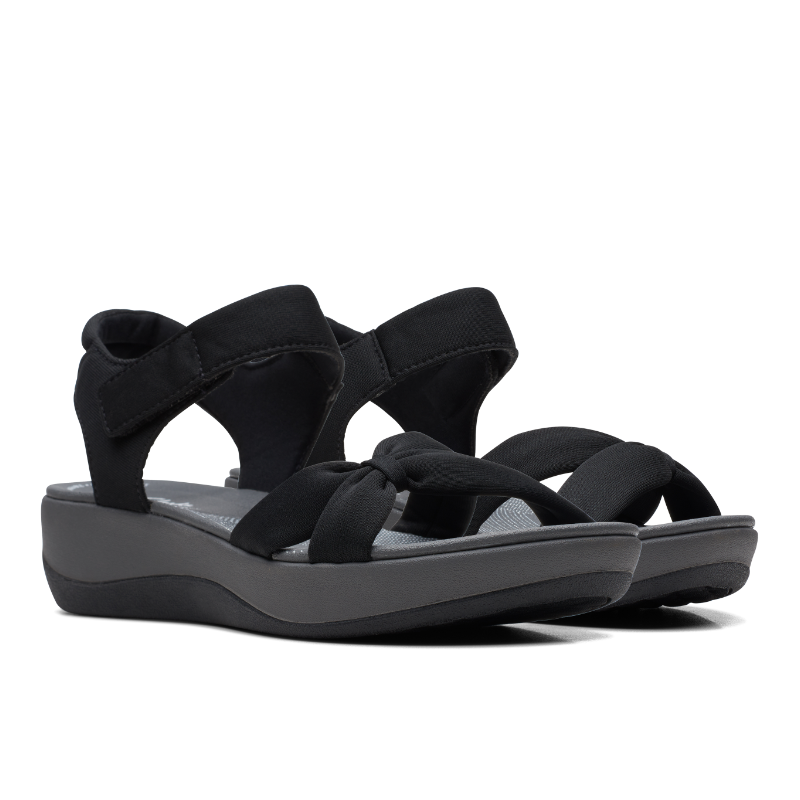 Women's Clarks Arla Shore - Black Textile