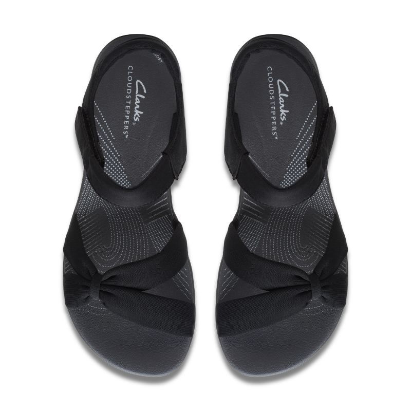 Women's Clarks Arla Shore - Black Textile