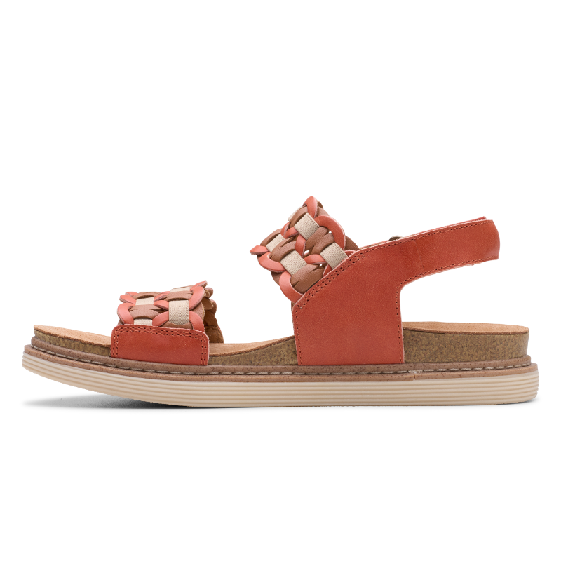 Women's Clarks Arwell Glide - Orange Combi