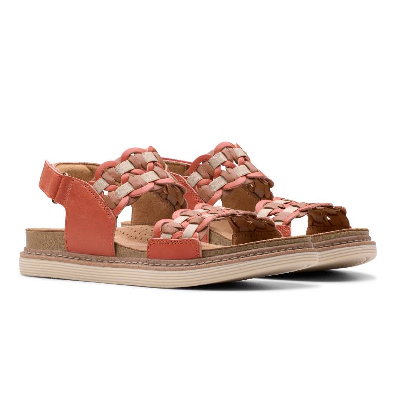 Women's Clarks Arwell Glide - Orange Combi