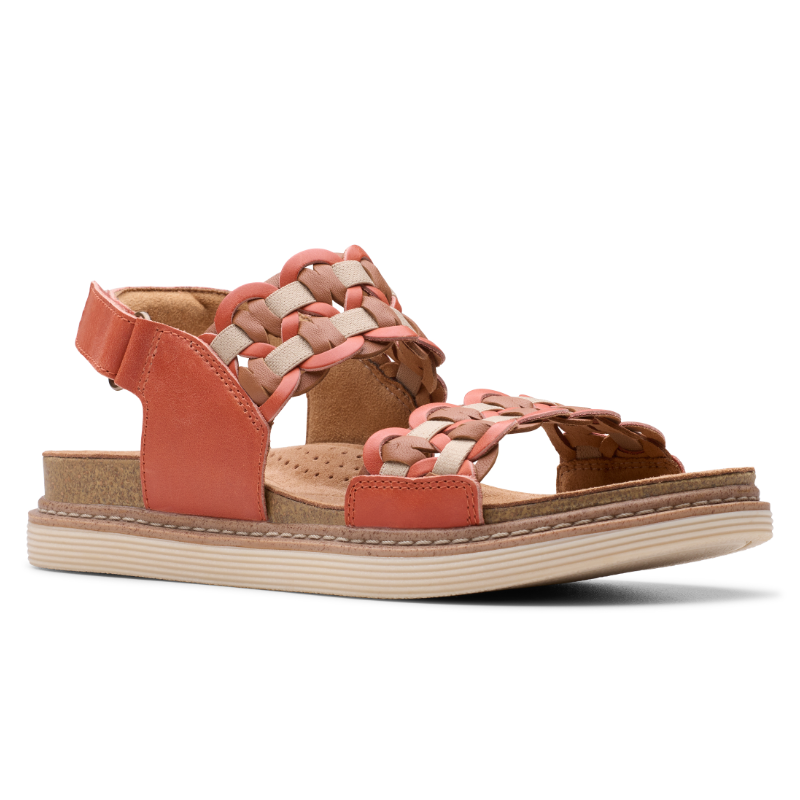 Women's Clarks Arwell Glide - Orange Combi