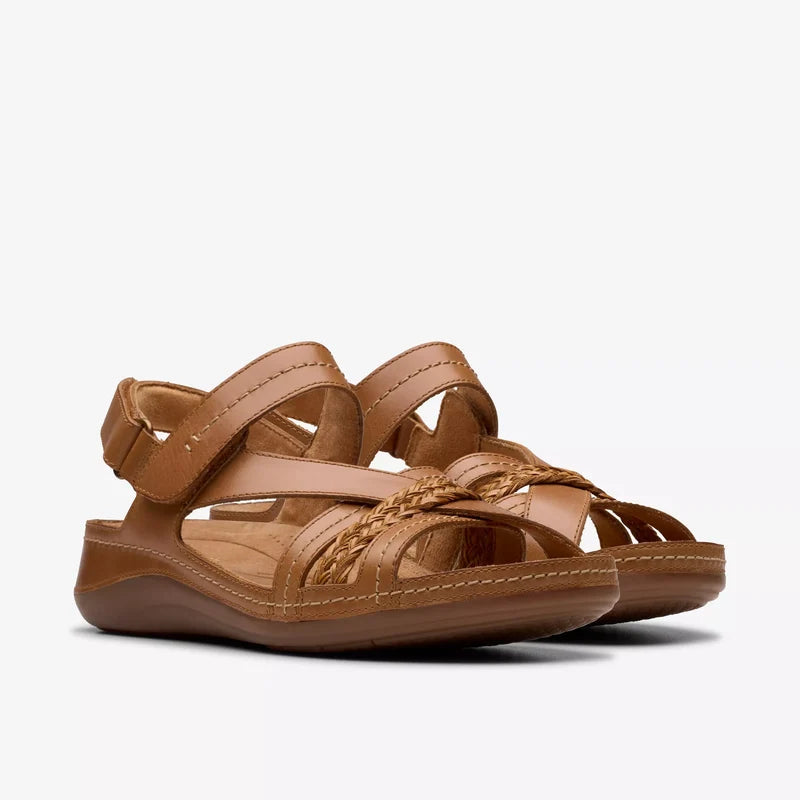 Women's Clark Cecily Strap - Tan Combination