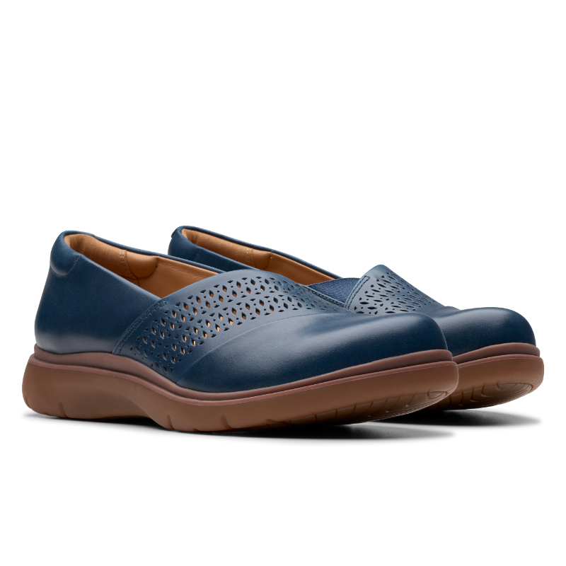 Women's Clarks Certina Edge - Navy Leather