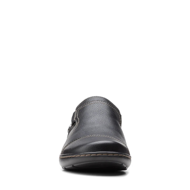 Women's Clarks Cora Poppy - Black Tumbled Leather