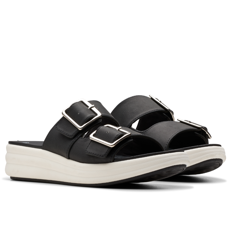 Women's Clarks Drift Buckle - Black Snake