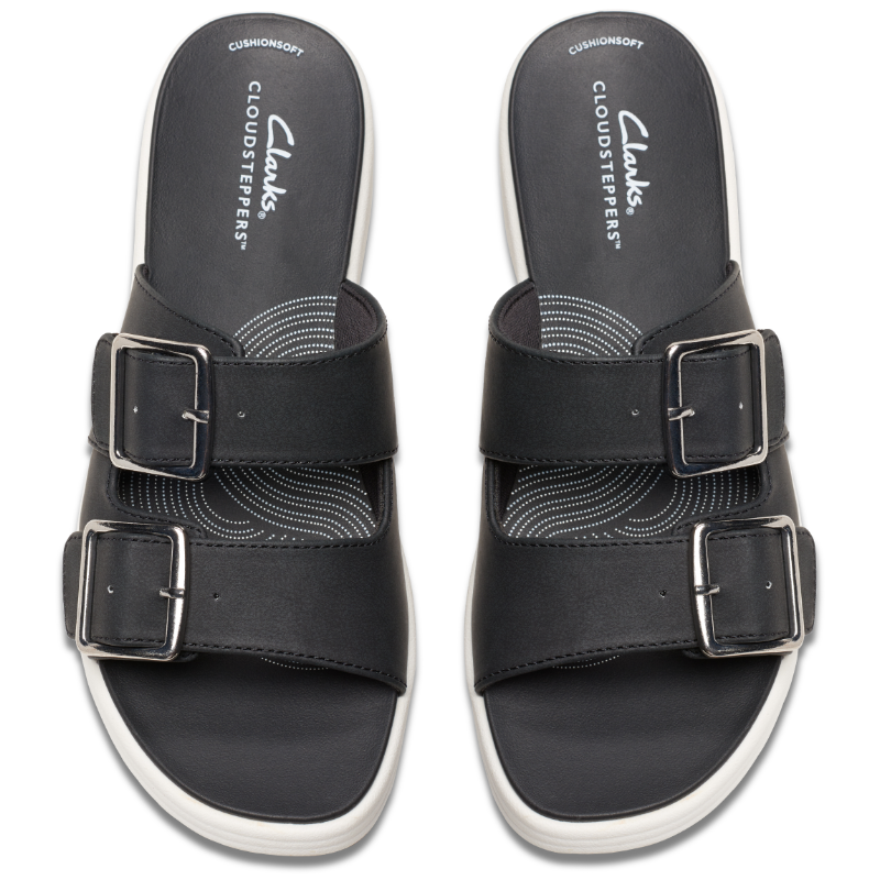 Women's Clarks Drift Buckle - Black Snake